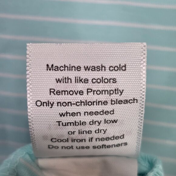 Mens Walter Hagen Blue & White Striped Golf Polo Shirt Short Sleeve Polyester M - Picture 9 of 9